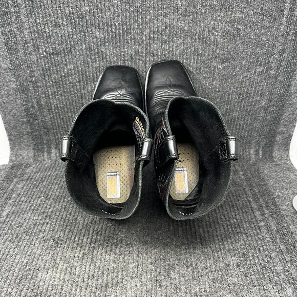 Ariat Sierra Square Steel Toe Western Boots Black Leather Cowboy Mens 8.5 D - Picture 8 of 9